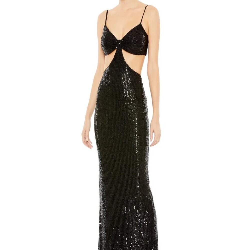 Mac Duggal 70130 Black Gown Size 8